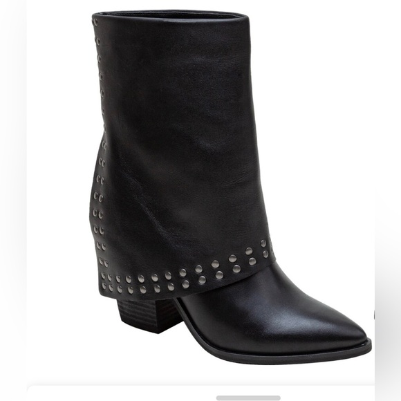 NIB Studded  Black Ankle Boots - Picture 3 of 6